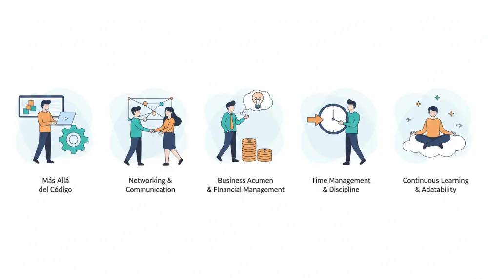Más Allá del Código: 5 Habilidades Esenciales para Desarrolladores Freelance